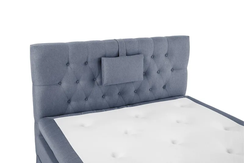 Lucky Komplett Sengepakke 120x200 Polyeter Diamant Sengegavl - Nakkepute Liten Mørkeblå - Møbler - Senger - Enkeltsenger