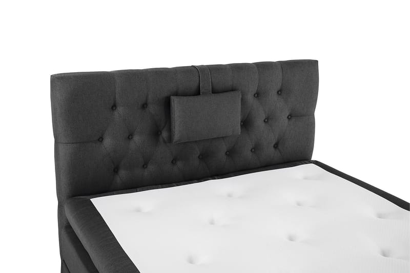 Lucky Komplett Sengepakke 120x200 Polyeter Diamant Sengegavl - Nakkepute Liten Svart/Grå - Møbler - Senger - Enkeltsenger