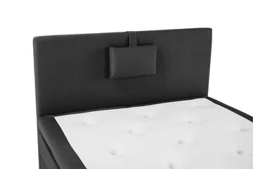 Lucky Komplett Sengepakke 120x200 Polyeter Glatt Sengegavl - Nakkepute Liten Svart/Grå - Møbler - Senger - Enkeltsenger
