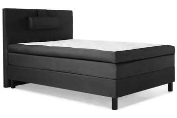 Lucky Komplett Sengepakke 120x200 Polyeter Glatt Sengegavl - Nakkepute Stor Svart/Grå - Møbler - Senger - Enkeltsenger