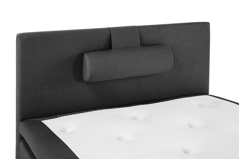 Lucky Komplett Sengepakke 120x200 Polyeter Glatt Sengegavl - Nakkepute Stor Svart/Grå - Møbler - Senger - Enkeltsenger