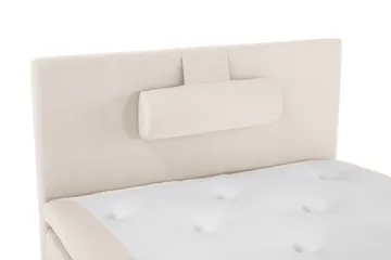 Lucky Komplett Sengepakke 120x200 Polyeter Glatt Sengegavl - Nakkepute Stor Beige - Møbler - Senger - Enkeltsenger