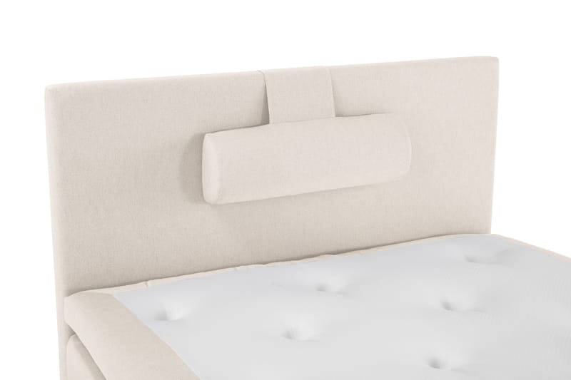 Lucky Komplett Sengepakke 120x200 Polyeter Glatt Sengegavl - Nakkepute Stor Beige - Møbler - Senger - Enkeltsenger