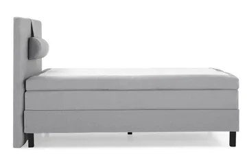 Lucky Komplett Sengepakke 120x200 Polyeter Glatt Sengegavl - Nakkepute Stor Mellangrå - Møbler - Senger - Enkeltsenger