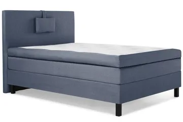 Lucky Komplett Sengepakke 120x200 Polyeter Glatt Sengegavl - Nakkepute Liten Mørkeblå - Møbler - Senger - Enkeltsenger