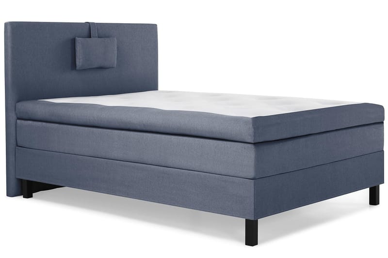 Lucky Komplett Sengepakke 120x200 Polyeter Glatt Sengegavl - Nakkepute Liten Mørkeblå - Møbler - Senger - Enkeltsenger