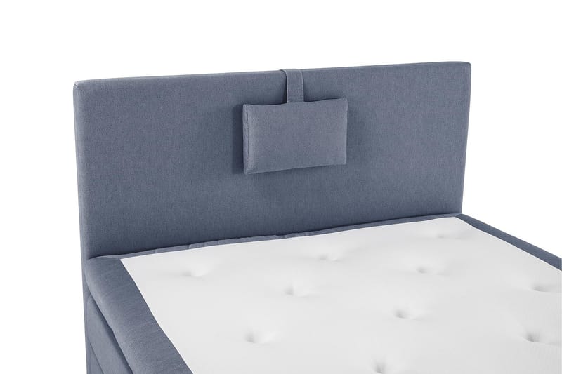 Lucky Komplett Sengepakke 120x200 Polyeter Glatt Sengegavl - Nakkepute Liten Mørkeblå - Møbler - Senger - Enkeltsenger