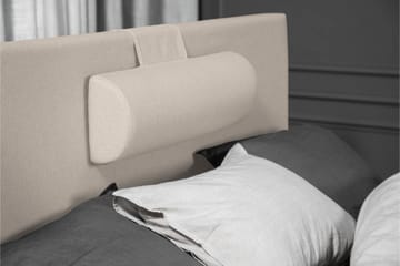 Lucky Komplett Sengepakke 120x200 Polyeter Glatt Sengegavl - Nakkepute Stor Beige - Møbler - Senger - Enkeltsenger