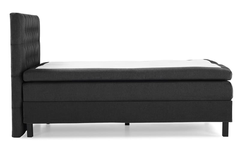 Lucky Komplett Sengepakke 120x200 Polyeter Diamant Sengegavl - Svart/Grå - Møbler - Senger - Enkeltsenger