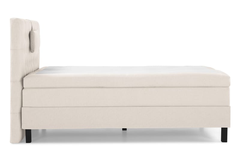 Lucky Komplett Sengepakke 120x200 Polyeter Diamant Sengegavl - Nakkepute Liten Beige - Møbler - Senger - Enkeltsenger