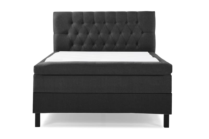 Lucky Komplett Sengepakke 120x200 Polyeter Diamant Sengegavl, Svart/Grå