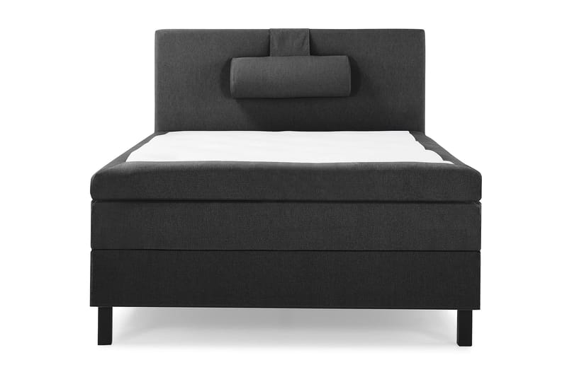 Lucky Komplett Sengepakke 120x200 Polyeter Glatt Sengegavl, Nakkepute Stor Svart/Grå