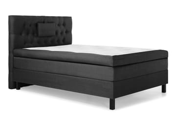 Lucky Komplett Sengepakke 120x200 Polyeter Diamant Sengegavl - Nakkepute Liten Svart/Grå - Møbler - Senger - Enkeltsenger
