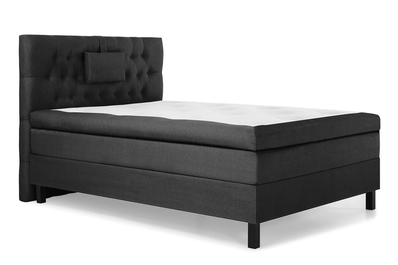 Lucky Komplett Sengepakke 120x200 Polyeter Diamant Sengegavl - Nakkepute Liten Svart/Grå - Møbler - Senger - Enkeltsenger