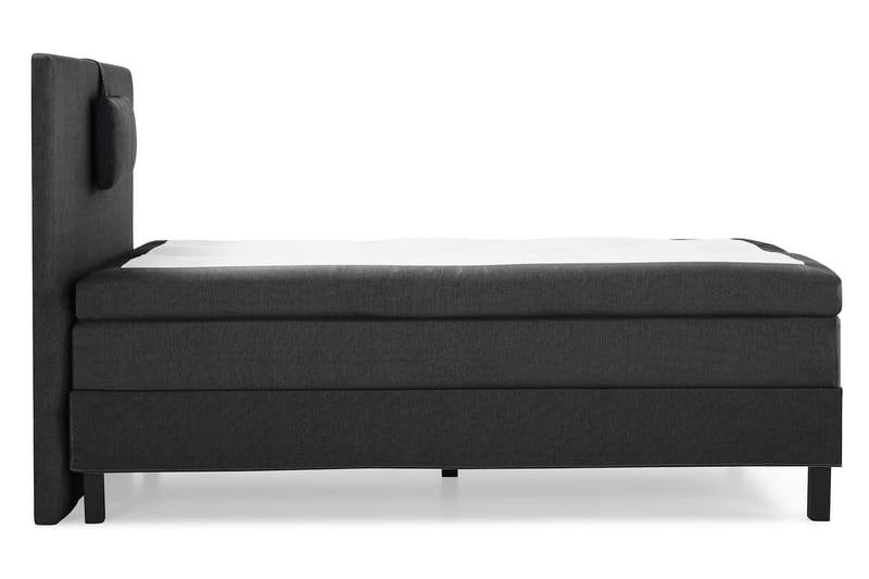 Lucky Komplett Sengepakke 120x200 Polyeter Glatt Sengegavl - Nakkepute Liten Svart/Grå - Møbler - Senger - Enkeltsenger