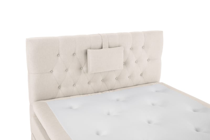 Lucky Komplett Sengepakke 120x200 Polyeter Diamant Sengegavl - Nakkepute Liten Beige - Møbler - Senger - Enkeltsenger