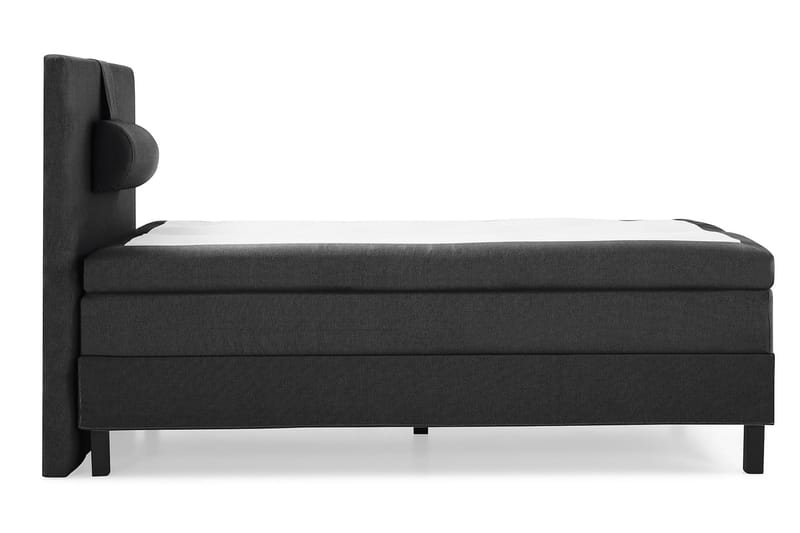Lucky Komplett Sengepakke 120x200 Polyeter Glatt Sengegavl - Nakkepute Stor Svart/Grå - Møbler - Senger - Enkeltsenger
