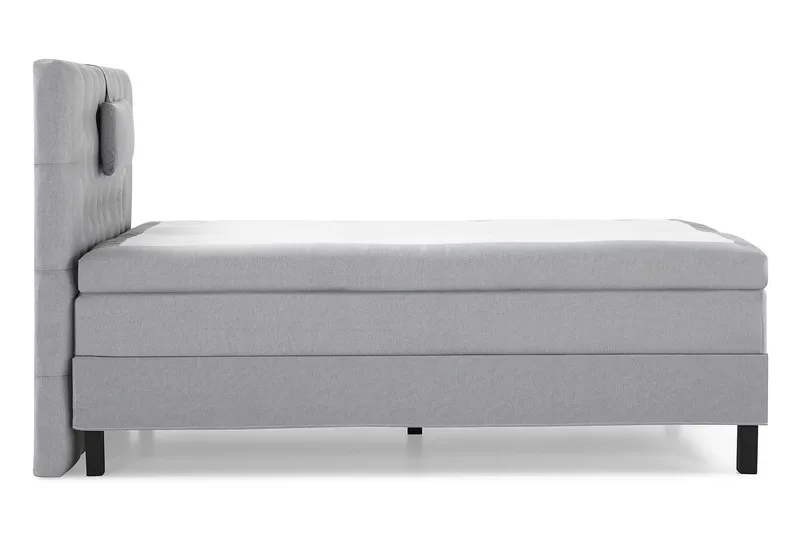 Lucky Komplett Sengepakke 120x200 Polyeter Diamant Sengegavl - Nakkepute Liten Mellomgrå - Møbler - Senger - Enkeltsenger