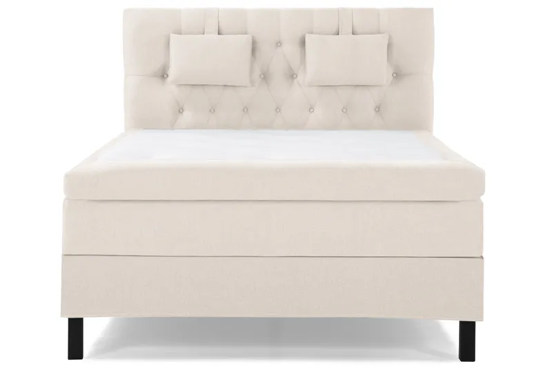 Lucky Komplett Sengepakke 140x200 Lateks Diamant Sengegavl, Nakkepute Liten Beige