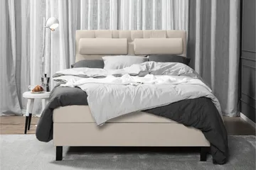 Lucky Komplett Sengepakke 140x200 Lateks Diamant Sengegavl - Nakkepute Liten Beige - Møbler - Senger - Kontinentalsenger