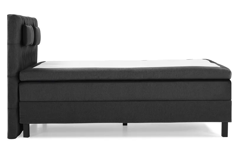 Lucky Komplett Sengepakke 140x200 Lateks Diamant Sengegavl - Nakkepute Liten Svart/Grå - Møbler - Senger - Kontinentalsenger