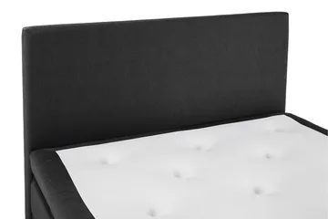 Lucky Komplett Sengepakke 140x200 Polyeter Glatt Sengegavl - Svart/Grå - Møbler - Senger - Kontinentalsenger