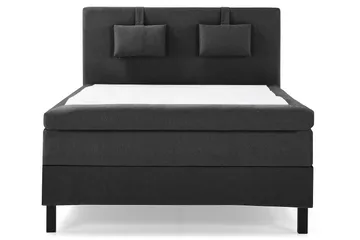 Glatt Sengegavl 140 cm - Svart/Grå