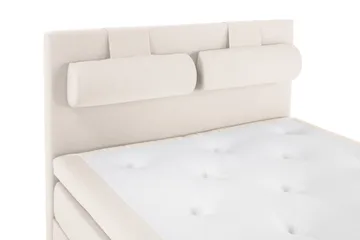 Lucky Komplett Sengepakke 140x200 Polyeter Glatt Sengegavl - Nakkepute Stor Beige - Møbler - Senger - Kontinentalsenger