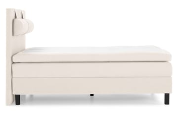 Lucky Komplett Sengepakke 140x200 Polyeter Glatt Sengegavl - Nakkepute Stor Beige - Møbler - Senger - Kontinentalsenger
