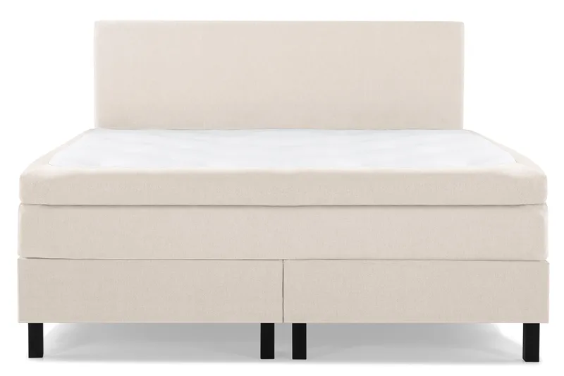 Lucky Komplett Sengepakke 150x200 Polyeter Glatt Sengegavl, Beige