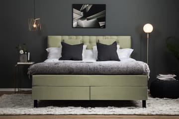 Lucky Komplett Sengepakke 160x200 Lateks Diamant Sengegavl - Nakkepute Liten Grønn - Møbler - Senger - Kontinentalsenger