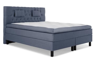 Lucky Komplett Sengepakke 160x200 Memory Diamant Sengegavl - Nakkepute Liten Mørkeblå - Møbler - Senger - Kontinentalsenger