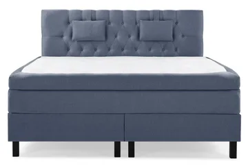 Lucky Komplett Sengepakke 160x200 Memory Diamant Sengegavl - Nakkepute Liten Mørkeblå - Møbler - Senger - Kontinentalsenger