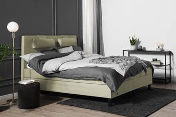 Lucky Komplett Sengepakke 160x200 Skum Glatt Sengegavl - Nakkepute Stor Grønn - Møbler - Senger - Kontinentalsenger