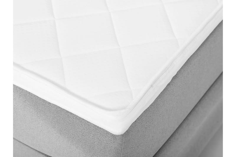 Lucky Komplett Sengepakke 160x200 Skum Glatt Sengegavl - Nakkepute Stor Mellangrå - Møbler - Senger - Kontinentalsenger