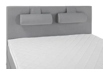 Lucky Komplett Sengepakke 160x200 Skum Glatt Sengegavl - Nakkepute Stor Mellangrå - Møbler - Senger - Kontinentalsenger