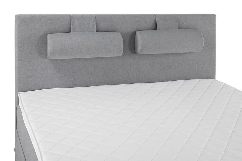 Lucky Komplett Sengepakke 160x200 Skum Glatt Sengegavl - Nakkepute Stor Mellangrå - Møbler - Senger - Kontinentalsenger