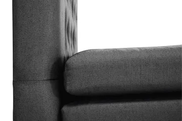 Lucky Komplett Sengepakke 160x200 Polyeter Diamant Sengegavl - Nakkepute Stor Svart/Grå - Møbler - Senger - Kontinentalsenger