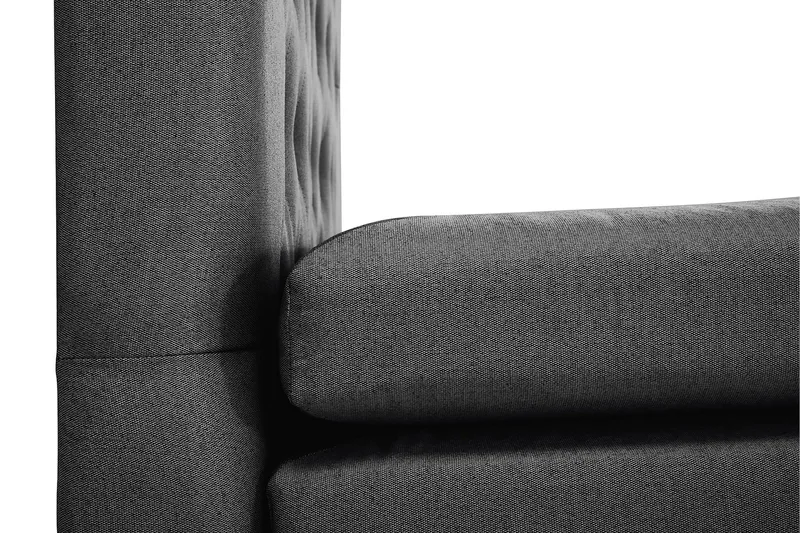 Lucky Komplett Sengepakke 160x200 Polyeter Diamant Sengegavl - Nakkepute Stor Svart/Grå - Møbler - Senger - Kontinentalsenger