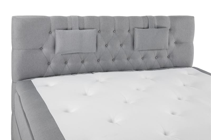 Lucky Komplett Sengepakke 180x200 Lateks Diamant Sengegavl - Nakkepute Liten Mellomgrå - Møbler - Senger - Kontinentalsenger