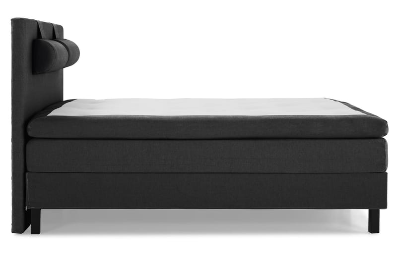 Lucky Komplett Sengepakke 180x200 Memory Glatt Sengegavl - Nakkepute Stor Svart/Grå - Møbler - Senger - Kontinentalsenger