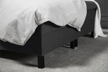 Lucky Komplett Sengepakke 180x200 Skum Glatt Sengegavl - Nakkepute Stor Svart/Grå - Møbler - Senger - Kontinentalsenger