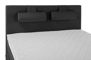 Lucky Komplett Sengepakke 180x200 Skum Glatt Sengegavl - Nakkepute Stor Svart/Grå - Møbler - Senger - Kontinentalsenger