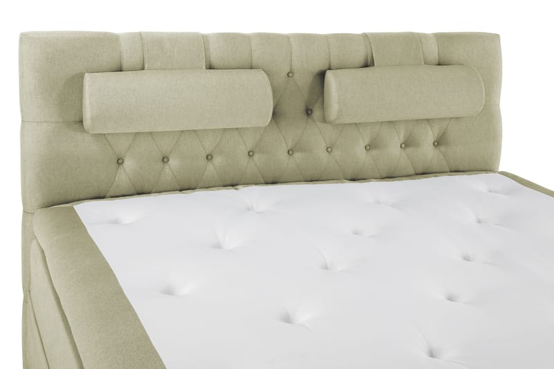 Lucky Komplett Sengepakke 180x200 Polyeter Diamant Sengegavl - Nakkepute Stor Grønn - Møbler - Senger - Kontinentalsenger