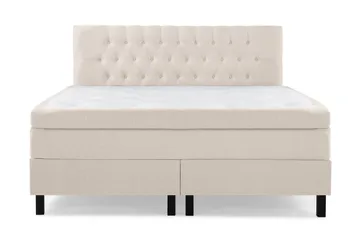 Lucky Komplett Sengpakke 180x200 cm Kontinentalseng med Sengegavl Fast - Beige - Møbler - Senger - Kontinentalsenger