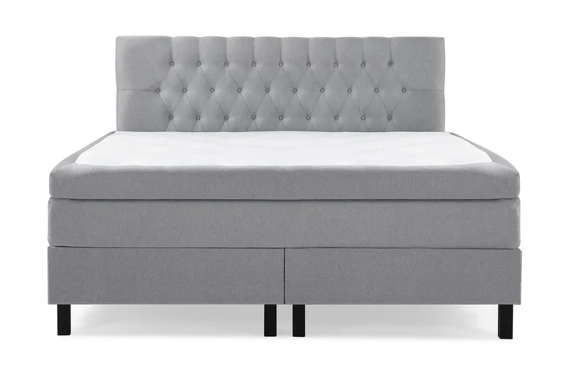 Lucky Komplett Sengpakke 180x200 cm Kontinentalseng med Sengegavl - Grå - Møbler - Senger - Kontinentalsenger