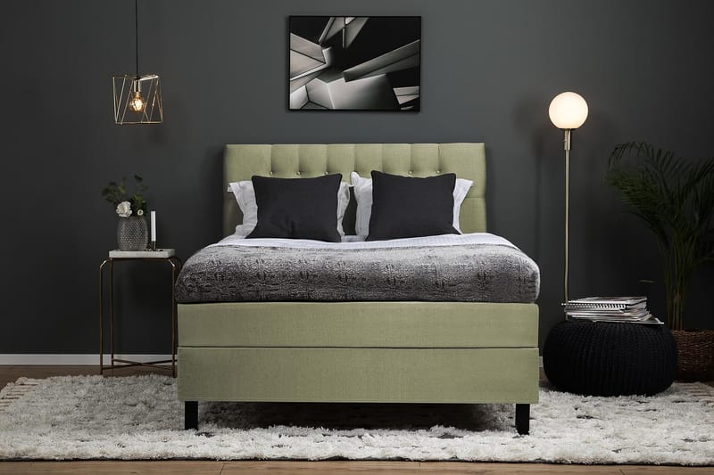 Lucky Kontinentalseng 120x200 Skum - Grønn - Møbler - Senger - Enkeltsenger