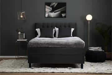 Lucky Kontinentalseng 140x200 Polyeter - Svart/Grå - Møbler - Senger - Kontinentalsenger