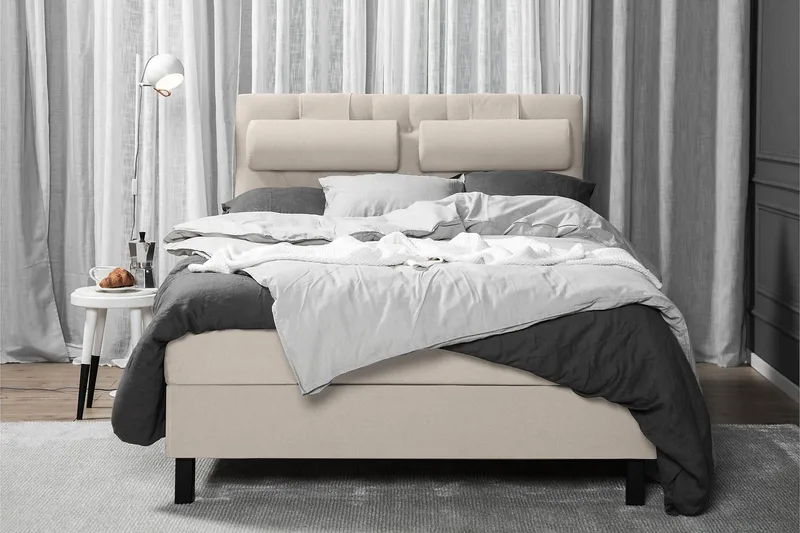 Lucky Kontinentalseng 140x200 Polyeter - Beige - Møbler - Senger - Kontinentalsenger