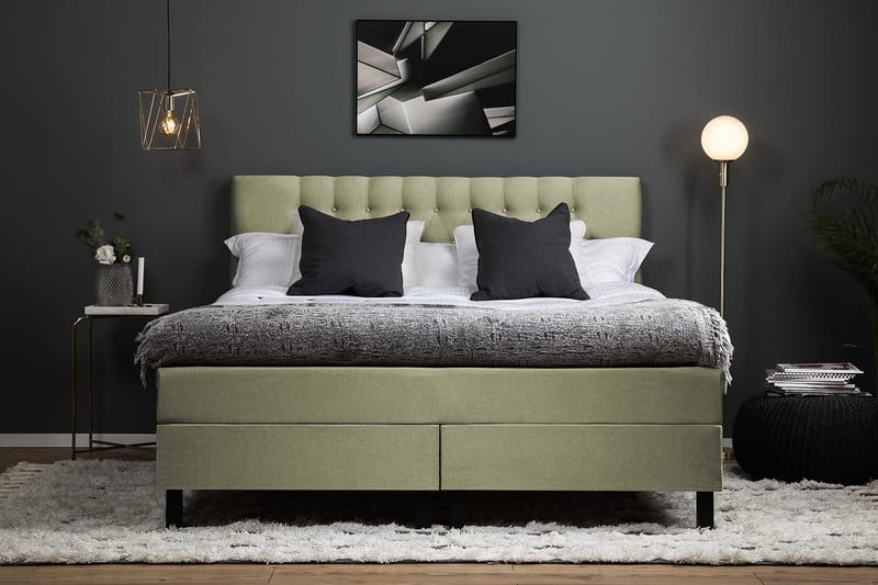 Lucky Kontinentalseng 160x200 Lateks - Grønn - Møbler - Senger - Kontinentalsenger